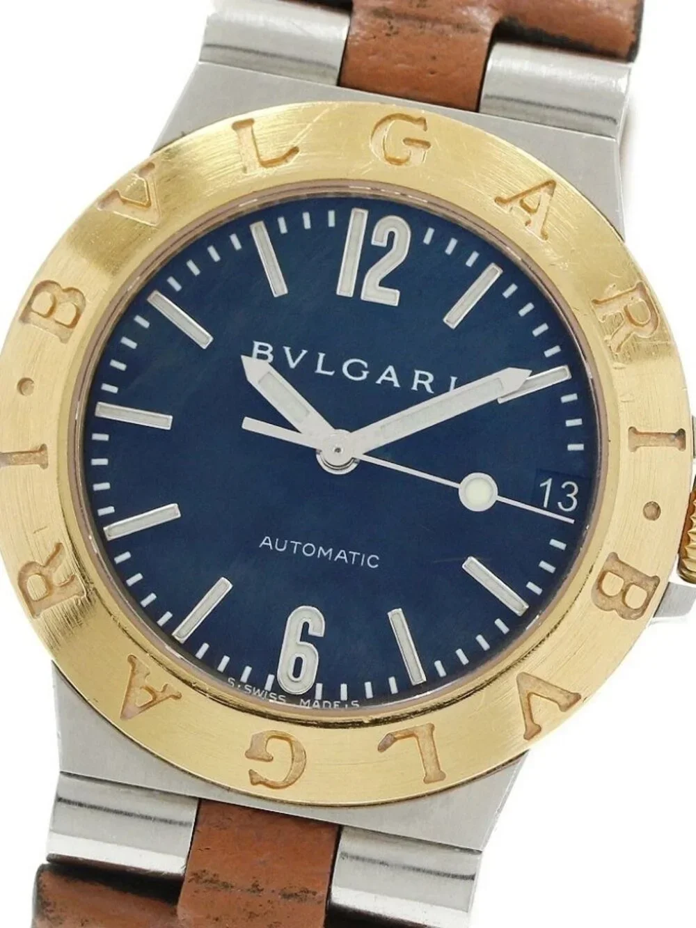 BVLGARI Diagono Sports LCV29SG K18YGBezel Date Automatic Ladies Watch_962823